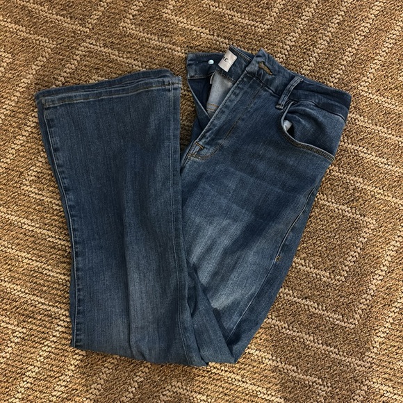 Le Crop Mini High Rise Bootcut Jeans in Mermaid - Picture 2 of 2